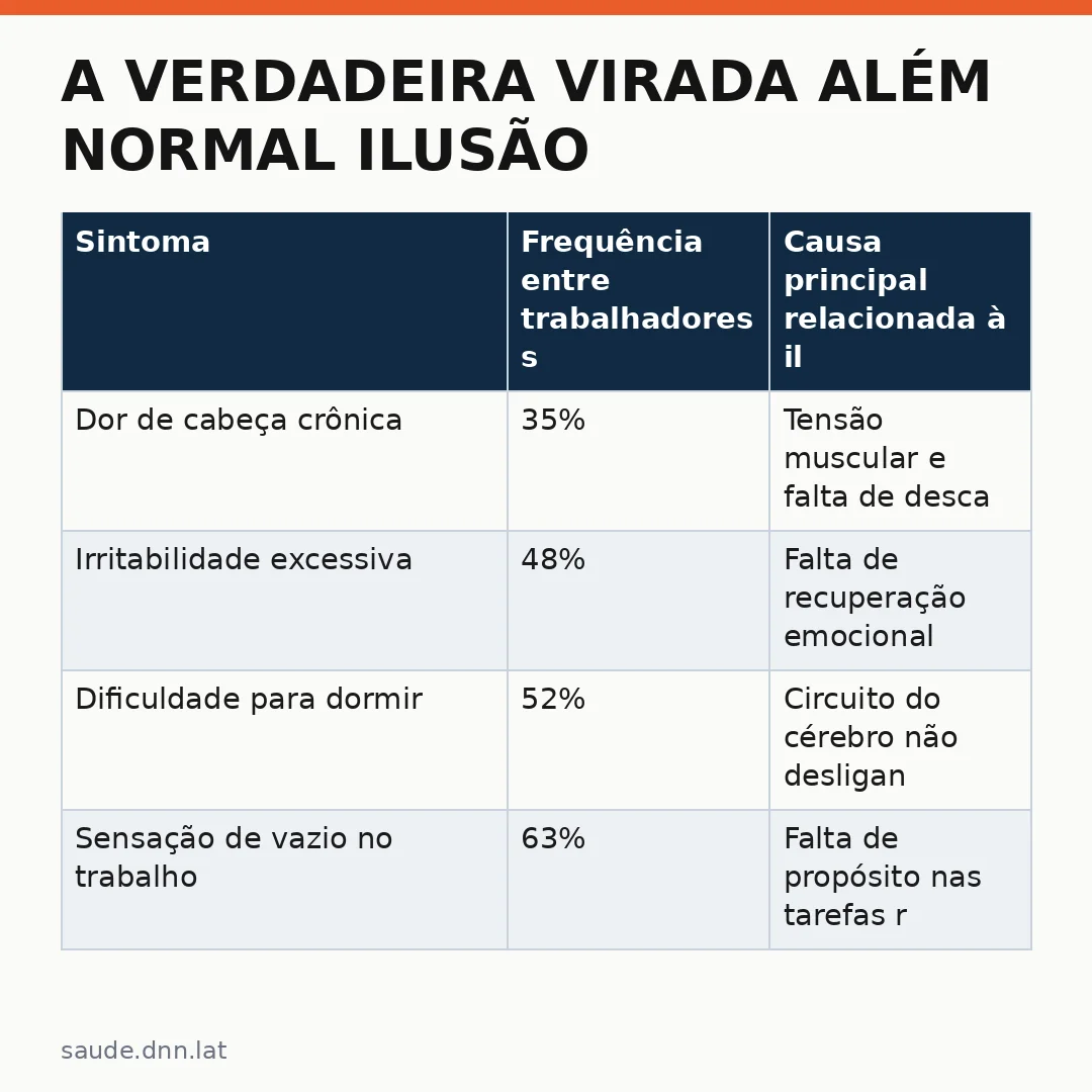 Infográfico - A Verdadeira Virada Além Normal Ilusão: Por Que Você Se Sente Produtivo Mas Está Sofrendo