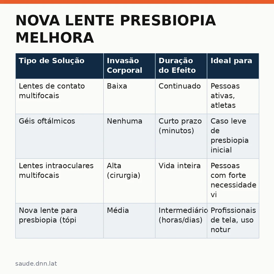 Infográfico - Nova lente presbiopia melhora: tecnologia que protege quem passa o dia nas telas