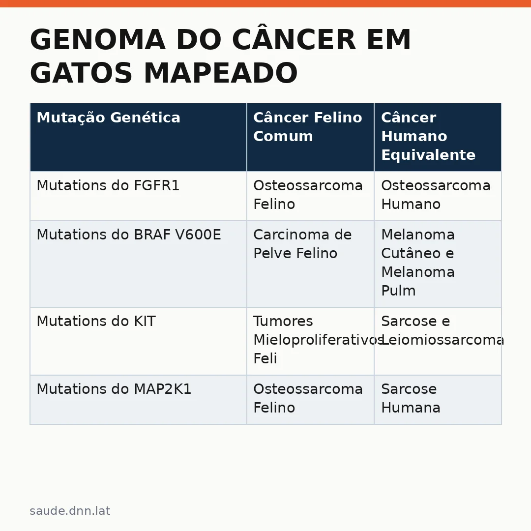 Infográfico - Genoma do câncer em gatos mapeado: descobertas que transformam a medicina