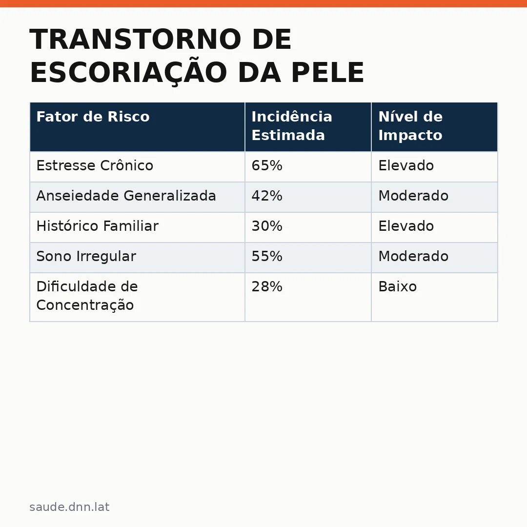 Infográfico - Transtorno de Escoriação da Pele: Diagnóstico e Tratamento Integral