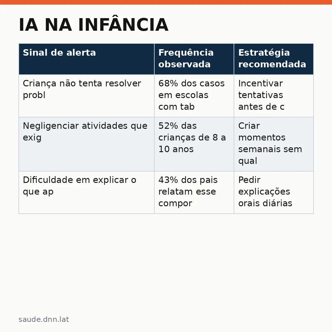 Infográfico - IA na infância: como ensinar crianças a pensar diante de respostas prontas