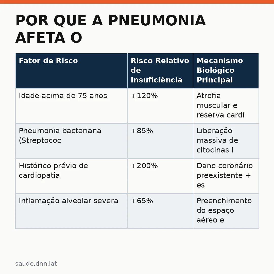 Infográfico - Por que a pneumonia afeta o coração e causa sintomas como peito dolorido falta de ar?