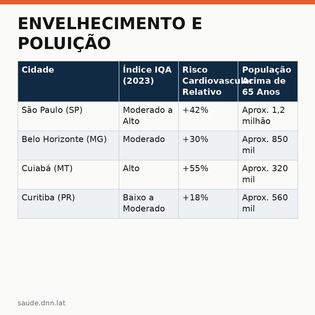 Infográfico - Envelhecimento e poluição: uma ameaça silenciosa à saúde do brasileiro