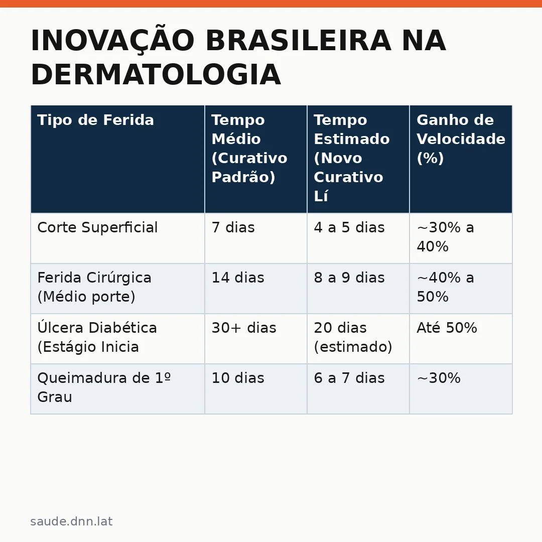 Infográfico - Inovação Brasileira na Dermatologia: O Curativo Líquido e a Revolução no Tratamento de Feridas