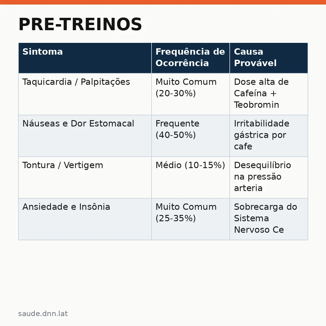 Infográfico - Pre-treinos: por que você deve reconsiderar o uso e os perigos invisíveis