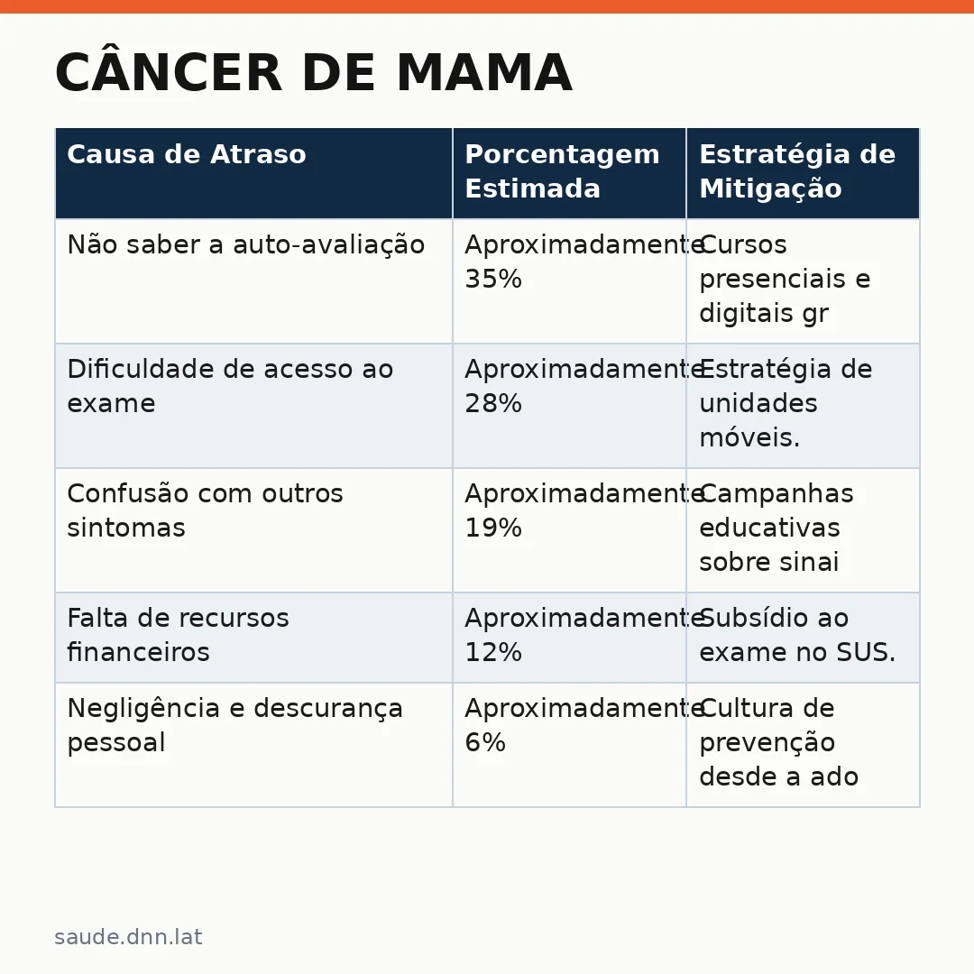 Infográfico - Câncer de Mama: A urgência silenciosa que 29% das brasileiras ignoram