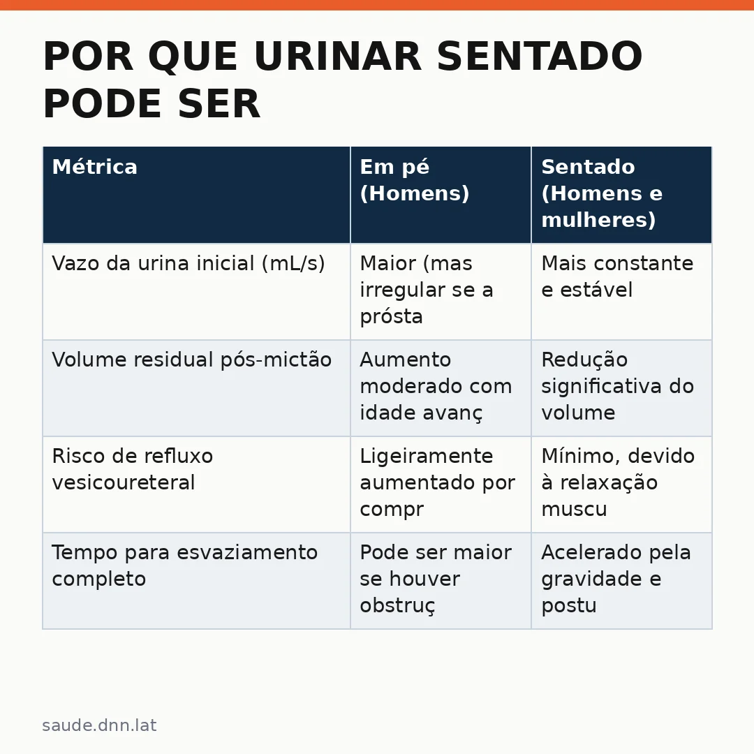 Infográfico - Por que urinar sentado pode ser melhor para o homem: urologistas explicam os riscos da posição tradicional