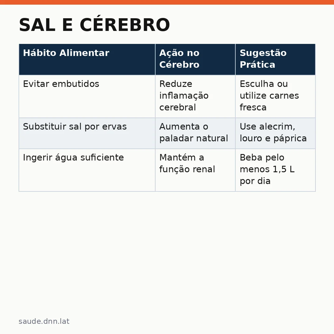Infográfico - Sal e Cérebro: O Equilíbrio Essencial para sua Saúde Mental