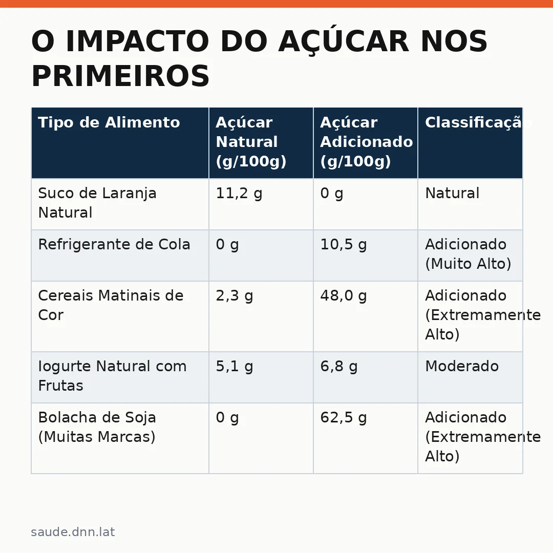 Infográfico - O Impacto do Açúcar nos Primeiros Mil Dias de Vida: O Que a Ciência Diz