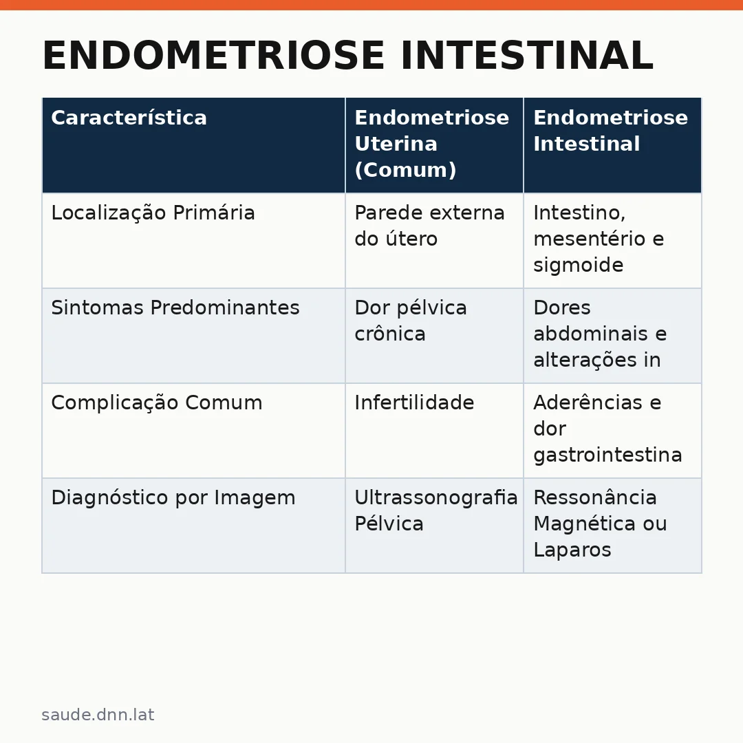 Infográfico - Endometriose Intestinal: Guia Completo sobre Sintomas, Diagnóstico e Tratamento