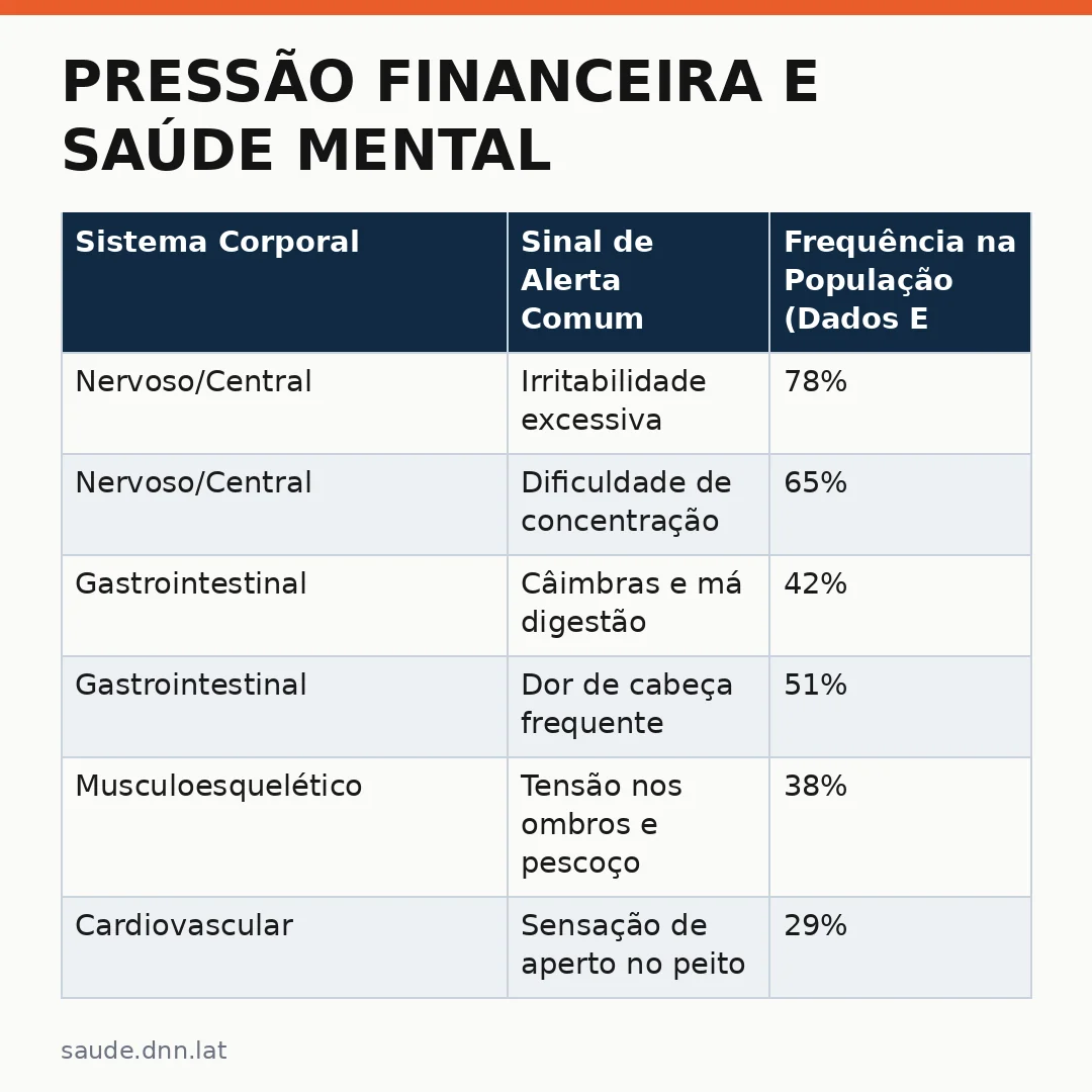 Infográfico - Pressão Financeira e Saúde Mental: Como o Dinheiro Afeta sua Mente