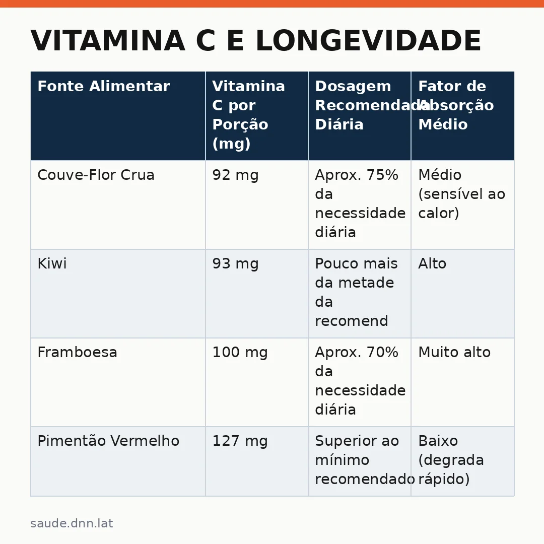 Infográfico - Vitamina C e Longevidade: Como um Suplemento Simples Pode Salvar Vidas