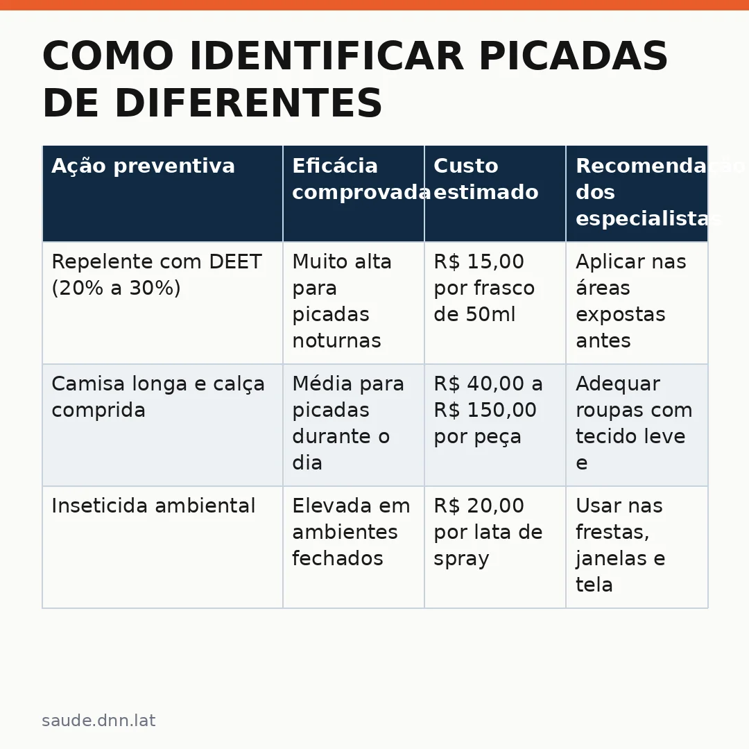 Infográfico - Como identificar picadas de diferentes insetos e prevenir reações alérgicas graves