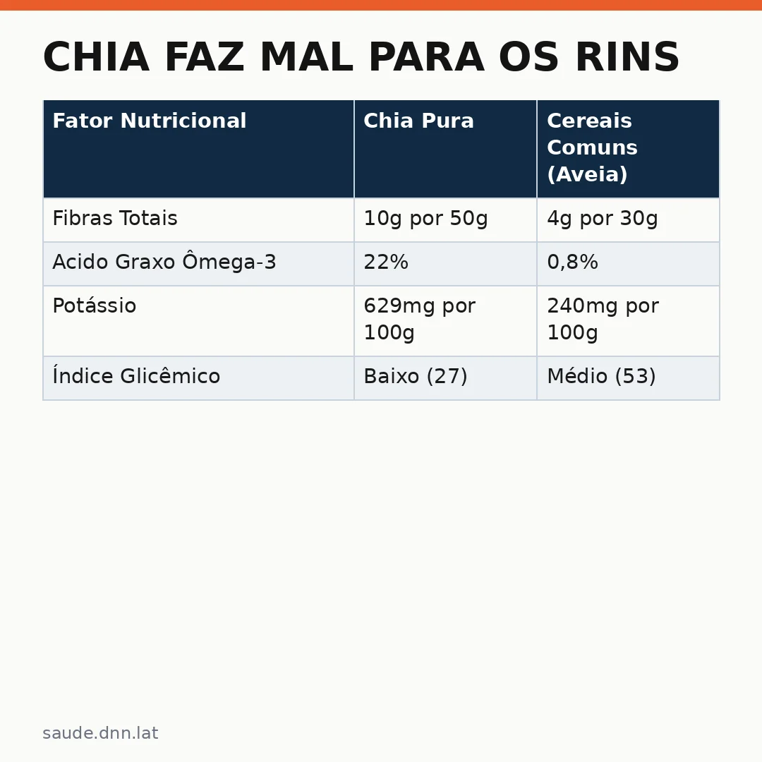 Infográfico - Chia faz mal para os rins? A verdade sobre o superalimento e a saúde renal
