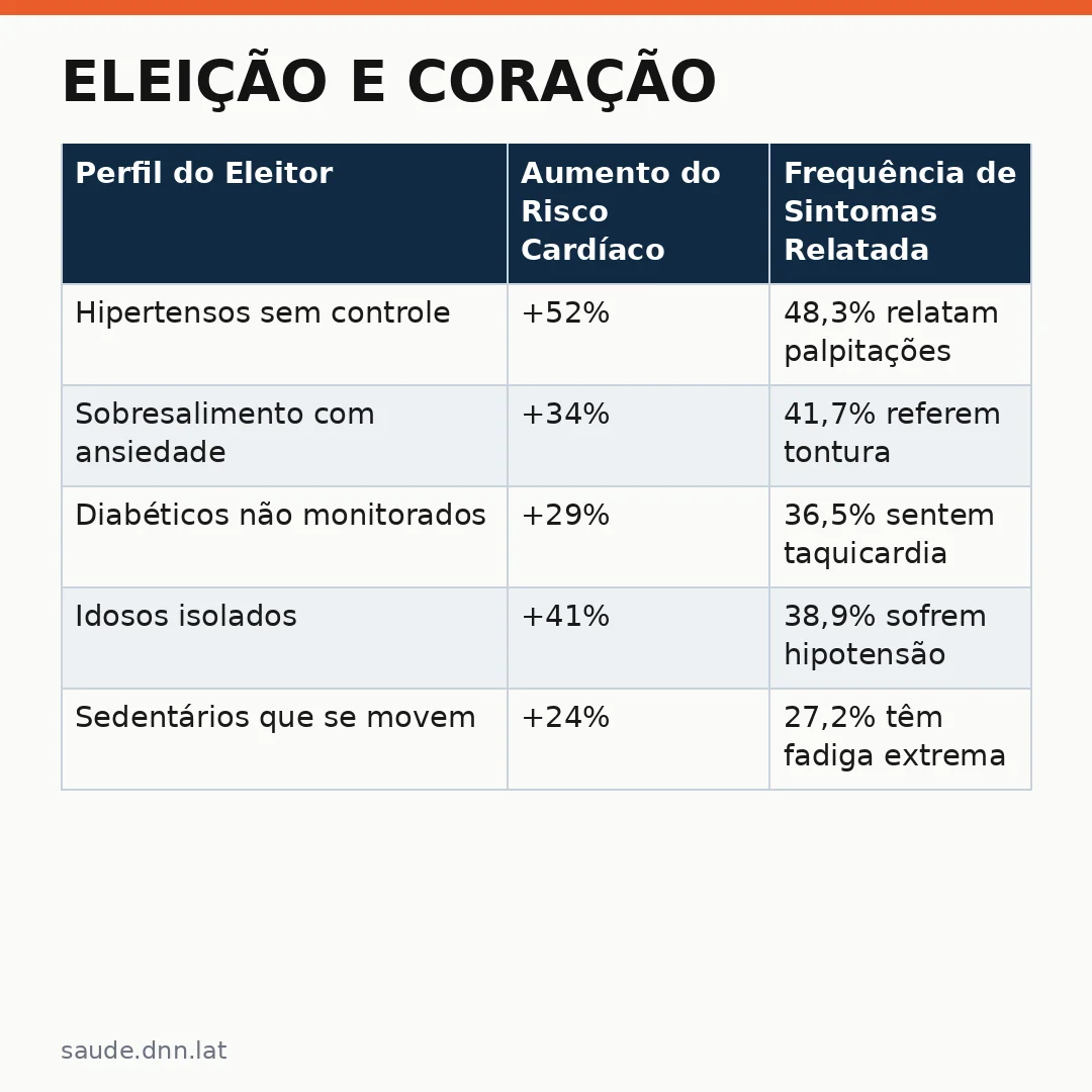 Infográfico - Eleição e coração: como o estresse da política ameaça seu peito