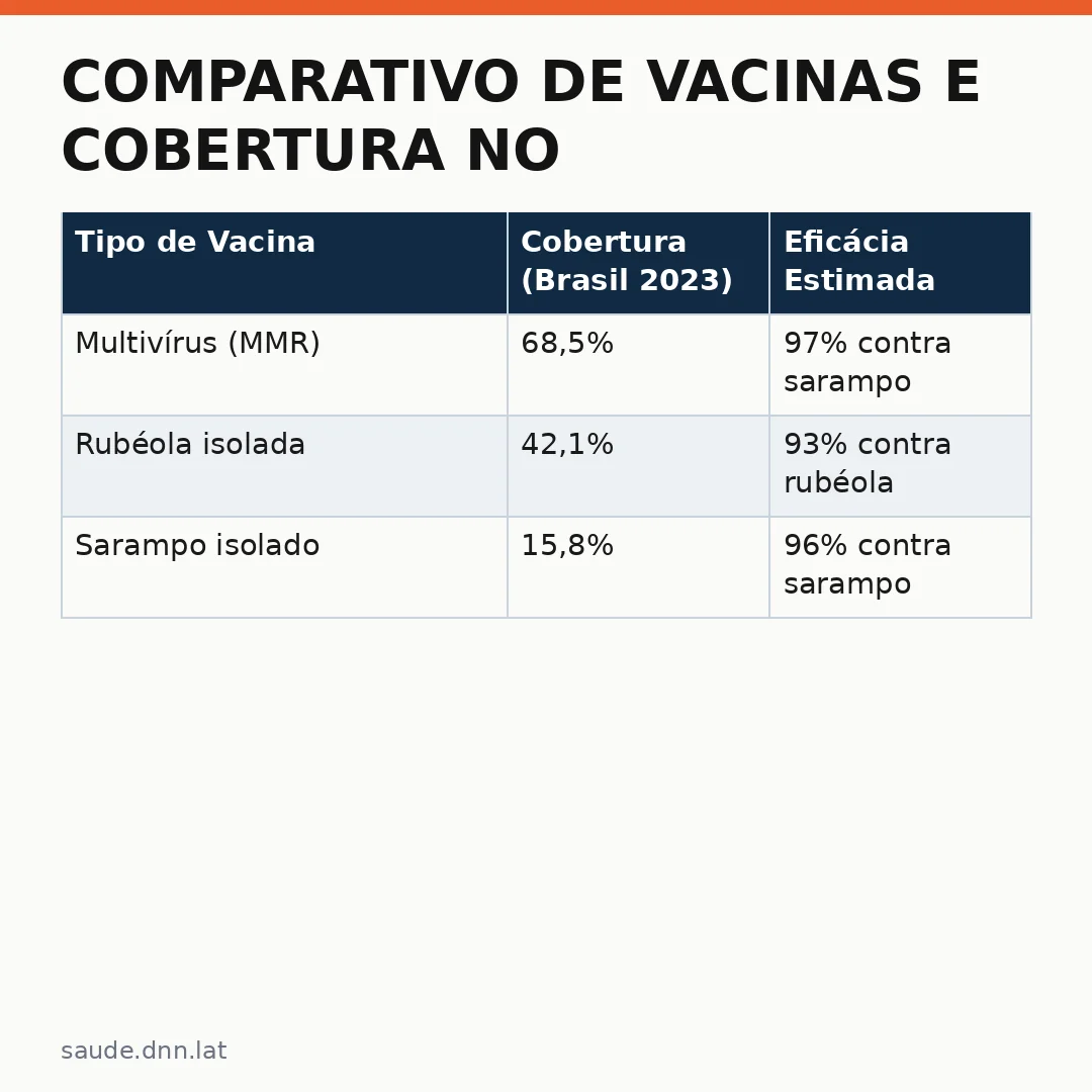 Infográfico - Comparativo de vacinas e cobertura no Brasil