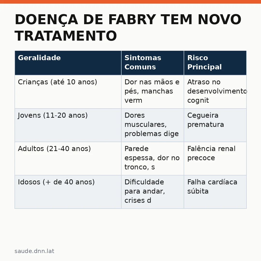Infográfico - Doença de Fabry tem novo tratamento aprovado pela Anvisa para adultos