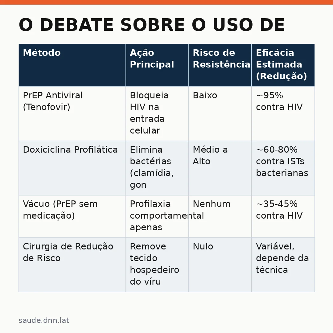 Infográfico - O Debate sobre o Uso de Antibiótico Preventivo contra ISTs em São Francisco: Uma Análise Profunda