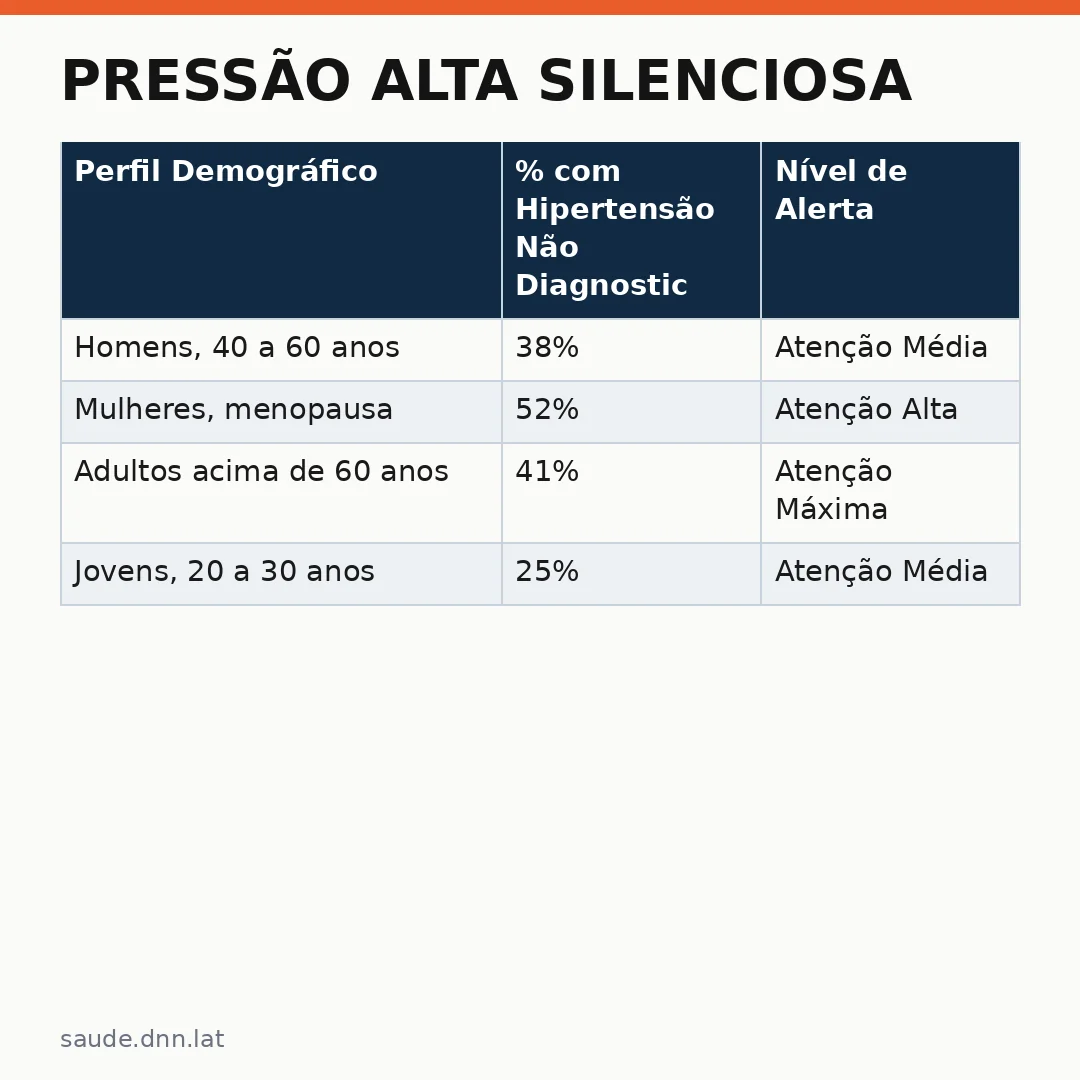 Infográfico - Pressão Alta Silenciosa: Por Que Mais da Metade da População Não Tem Noção de que a Possui